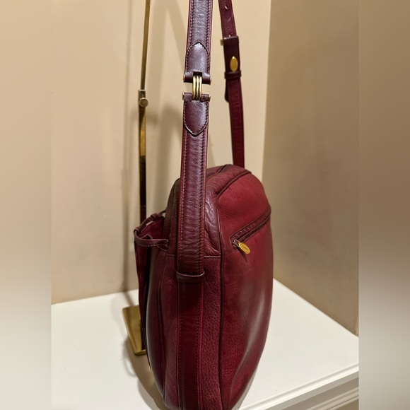 Cartier Bourdeax Pebbled Leather Large Crossbody Bag - Picture 5 of 10